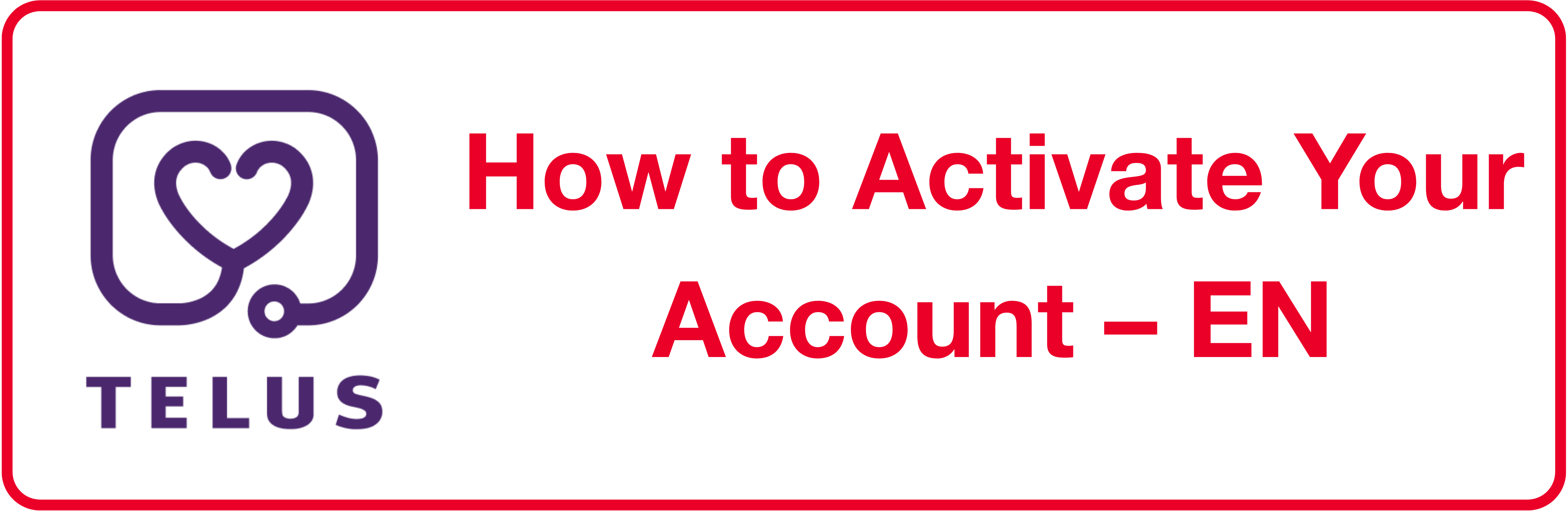 how to activate your account