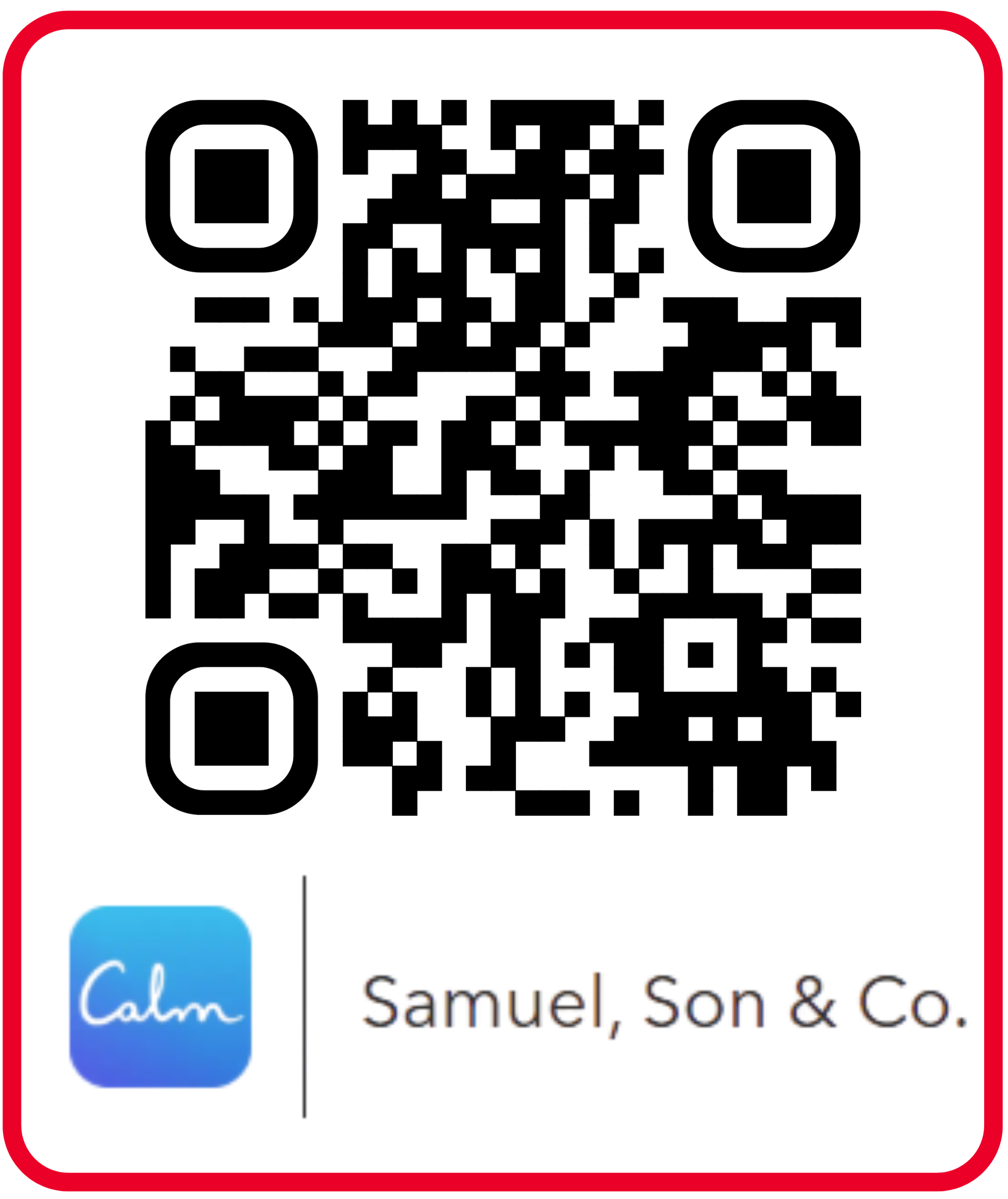 Calm App QR Code